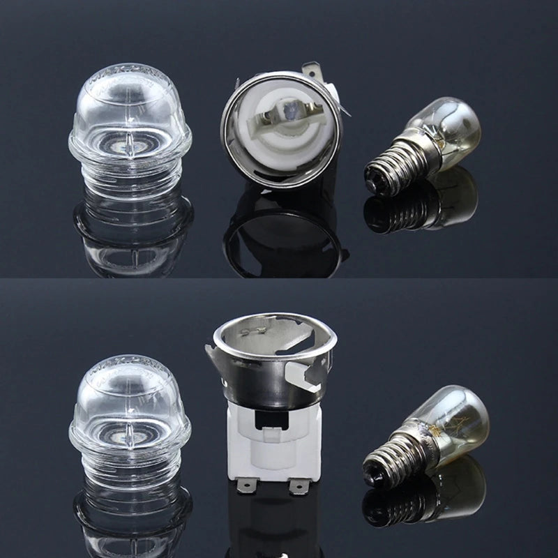 Oven Light Holder 25W round for Head/Flat for Head Tempered Glass 110V / 20CC
