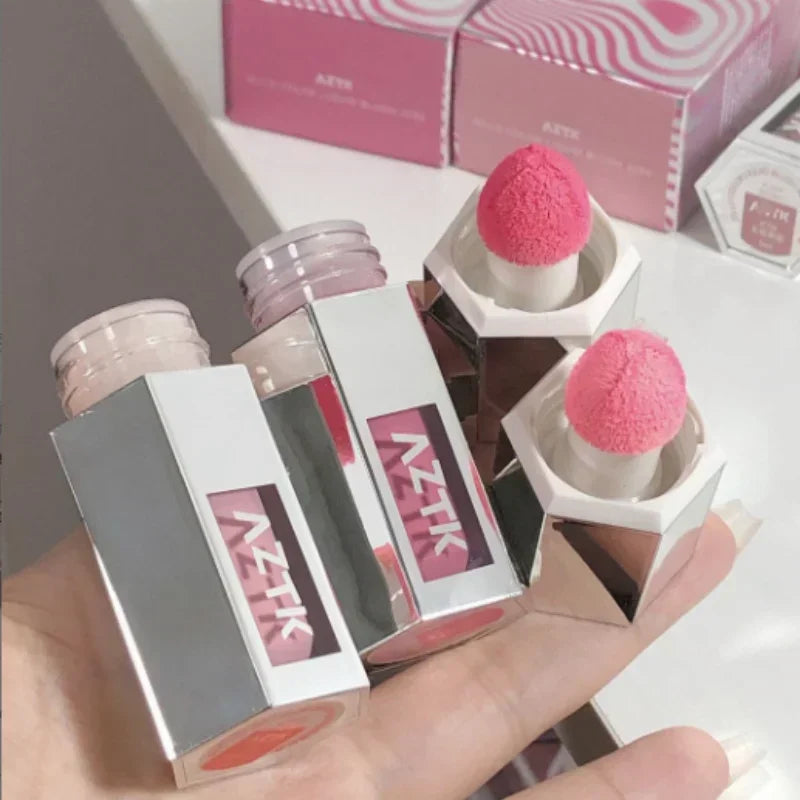 AZTK Jello Color Powder Liquid Blusher Rendering Moisturizing Beauty Expands and Contracts Liquid Cheek Face Blush Maquiagem