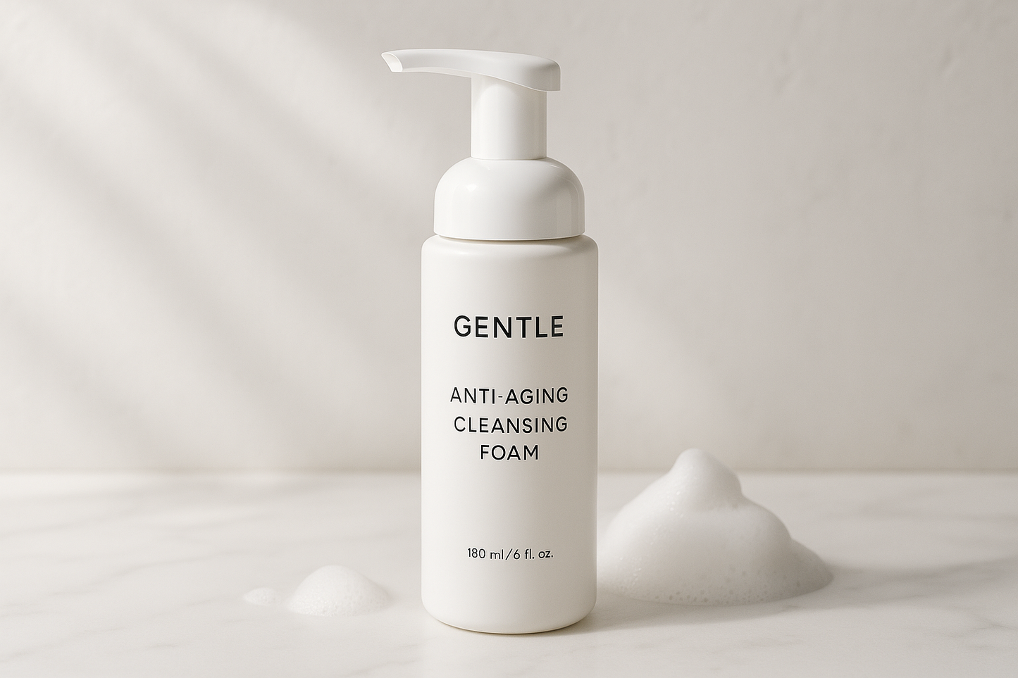Gentle anti-aging cleansing foam bottle