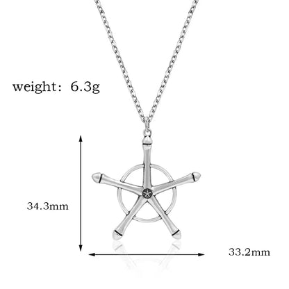 Uryuu Quincy Cross Pendant Necklace - Ichigo Soul Reaper Badge Necklace - Anime Cosplay Gifts for Fan Kids Girls Teens Women Men
