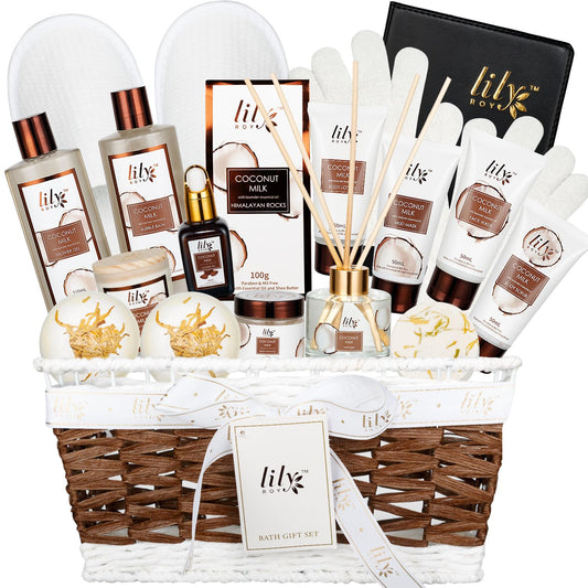 Gifts for Women Gift Basket for Women–18Pcs Bath and Body Gift Set for Mom Spa Basket Set Spa Kit Bath & Body Gifts Set | Self Care, Birthday, Christmas, Mothers Day Bath Gift Baskets Set for Her