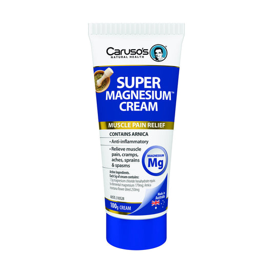 CARUSO'S SUPER MAGNESIUM CREAM 100G for MUSCLE PAIN RELIEF ACHES SPRAINS SPASMS