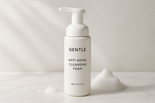 Gentle anti-aging cleansing foam bottle