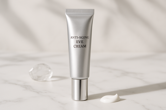 Premium anti-aging eye cream tube
