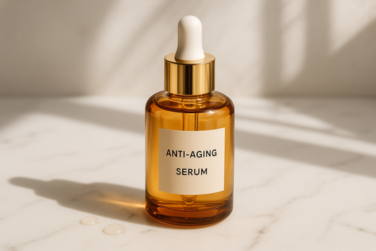 Professional anti-aging serum bottle
